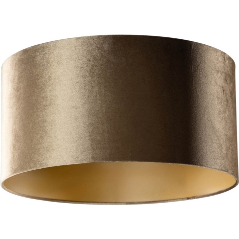 QAZQA Velours lampenkap brons met gouden binnenkant 50|50|25