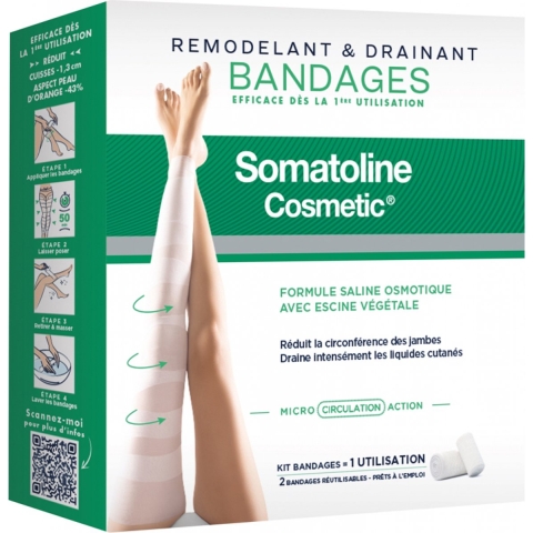 Somatoline Cosmetic Drainerende Bandages Intensieve Werking | 2 stuks