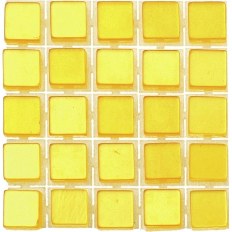 952x stuks mozaieken maken steentjes/tegels kleur geel 5 x 5 x 2 mm -