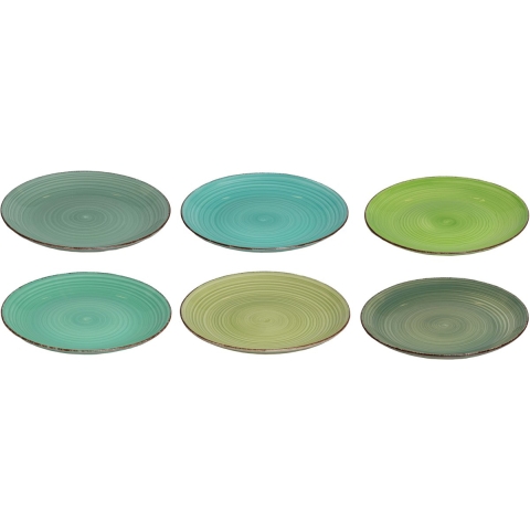 Studio Tavola Dinerborden Summer Green ø 26.5 cm - 6 stuks