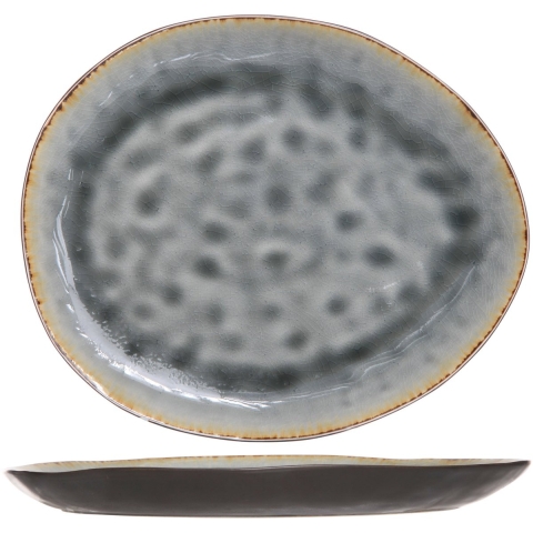 Cosy & Trendy Dinerborden Laguna Blue Grey 27 x 23 cm - 4 Stuks