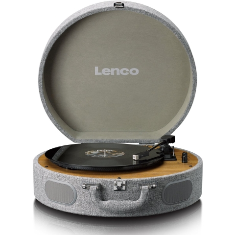 LENCO LS-66GY - Houten retro platenspeler met ingebouwde speakers, Bluetooth® en AT3600L cartridge - Grijs