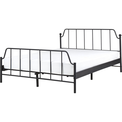 Beliani - MAURESSAC - Tweepersoonsbed - Zwart - 140 x 200 cm - Metaal