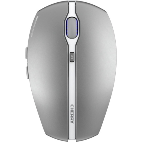 CHERRY GENTIX BT Muis Bluetooth Optisch Frost, Zilver 7 Toetsen 1000 dpi, 2000 dpi Intelligent scrollwiel, Oplaadbaar