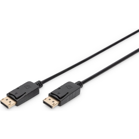 Digitus AK-340100-150-S DisplayPort-kabel DisplayPort Aansluitkabel DisplayPort-stekker, DisplayPort-stekker 15.00 m Zwart Rond, Afgeschermd (drievoudig)