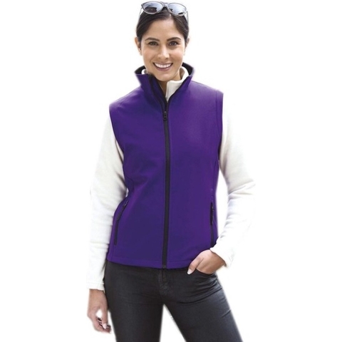 Softshell outdoor bodywarmer paars voor dames 2XL (44/56) -