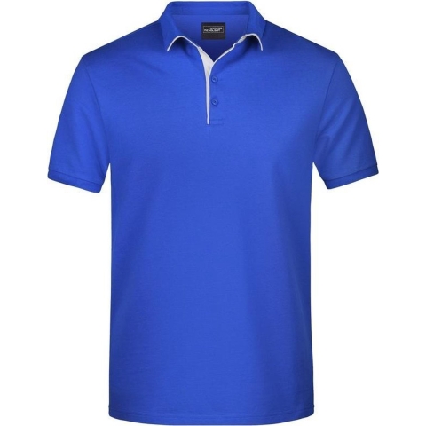 Poloshirt Golf Pro premium voor heren - blauw/wit - herenkleding - Werkkleding S -
