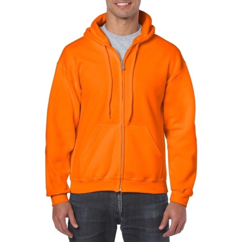 Oranje vest met capuchon voor heren - kleding - met rits - sportief - Koningsdag 2XL -