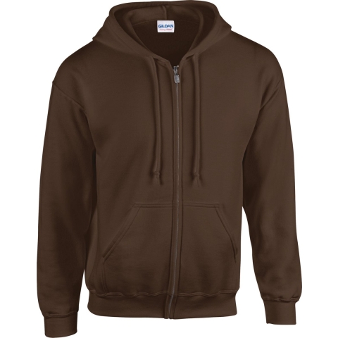 Gildan G18600 Heavy Blend™ Adult Full Zip Hooded Sweatshirt - Dark Chocolate - S