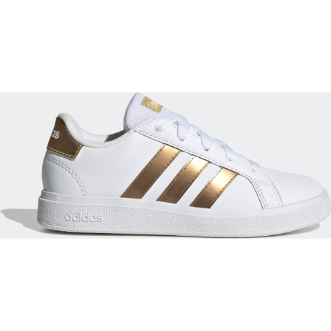 adidas Performance Schoenen - Grand Court 2.0 K - Wit/Goud - adidas Performance - 33 - Schoenen