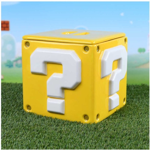 Super Mario Question Mark Block Storage Jar