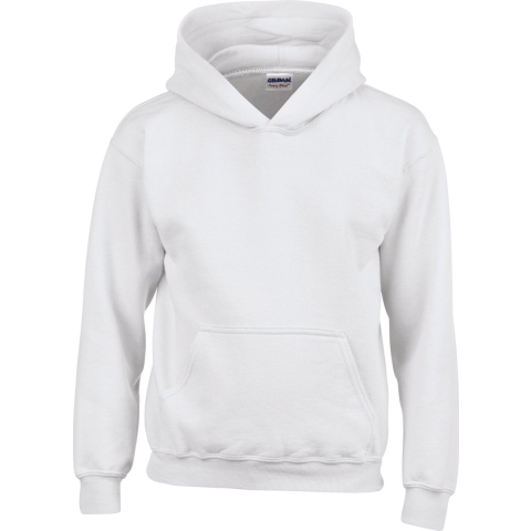 Gildan G18500K Heavy Blend™ Youth Hooded Sweatshirt - White - M (140/152)