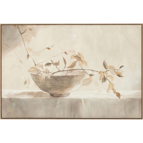 J-Line Schilderij Bog Acrylverf|Canvas Wit|Naturel