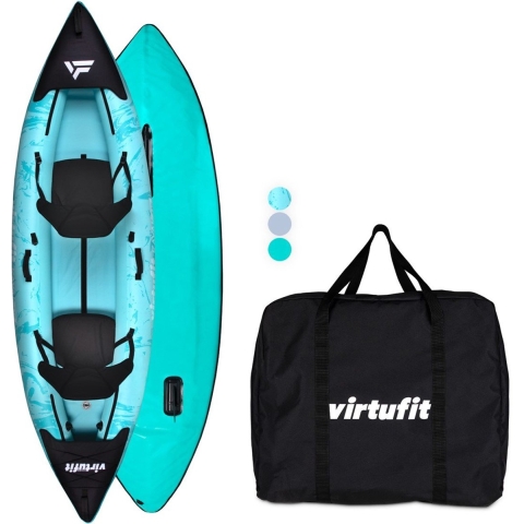VirtuFit Kayak 335 - Turquoise - Met Kajak zitjes en draagtas
