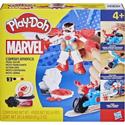 Play-Doh Captain America Motorsnijder Speelset