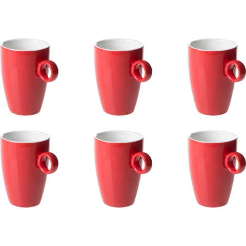 Maastricht Porselein Beker Bart Colour 23 cl Rood 6 stuk(s)