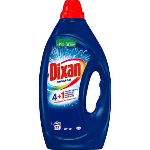 4x Dixan Vloeibaar Wasmiddel Universeel 1,485 liter