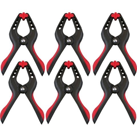 Zeilklemmen/veerklemmen - 6x - kunststof - 22 cm - profi lijmklemmen met rubber heft -