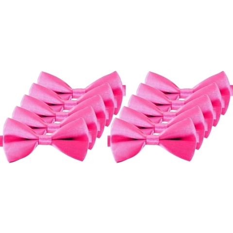 10x Roze verkleed vlinderstrikjes 12 cm voor dames/heren -