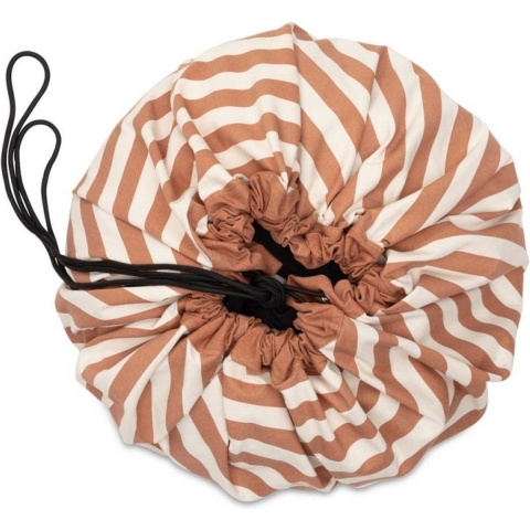 Play&Go Speelmat - Ø140 - Strepen Brown - Play&Go - OneSize - Speelmat