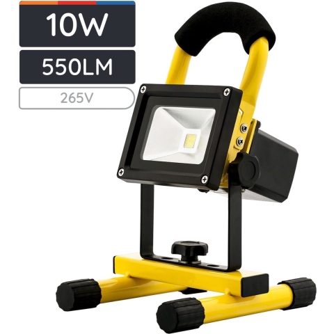 Enzo LED bouwlamp 10W oplaadbaar op statief 4000K IP65 - 5017682