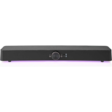 Nedis Gaming Speaker | Speaker-kanalen: 2.0 | USB Gevoed | 3,5 mm Male | 30 W | LED | Volumebediening | Output: 1x 3,5 mm - GSPRSB21020BK