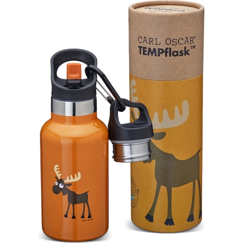 Carl Oscar Thermofles - TEMPflask - 350 ml - Oranje m. Rendier - Carl Oscar - OneSize - Thermofles