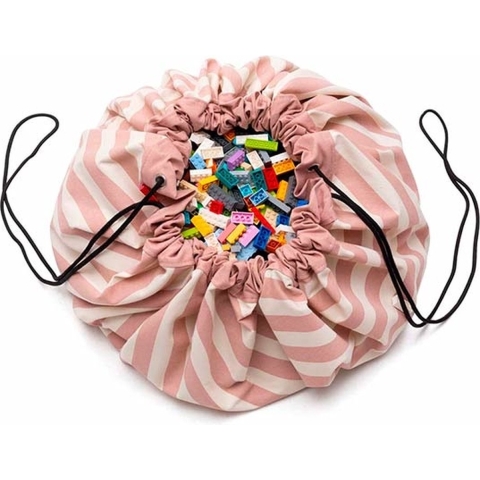 Play&Go Speelmat - Ø140 - Strepen Nieuw Roze - Play&Go - OneSize - Speelmat
