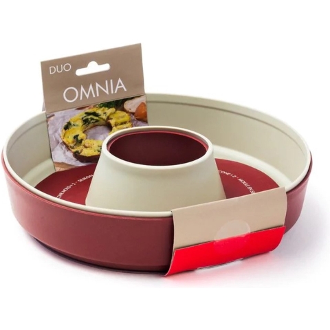 Omnia Siliconenvorm duo bakvormen rood/ wit