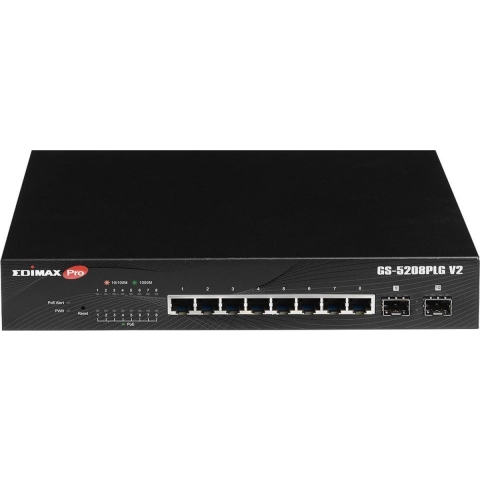 EDIMAX GS-5208PLG V2 Netwerk switch 8 + 2 poorten