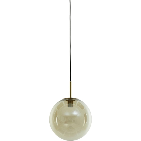 Light&living Hanglamp Ø30 cm MEDINA antiek brons+glas amber