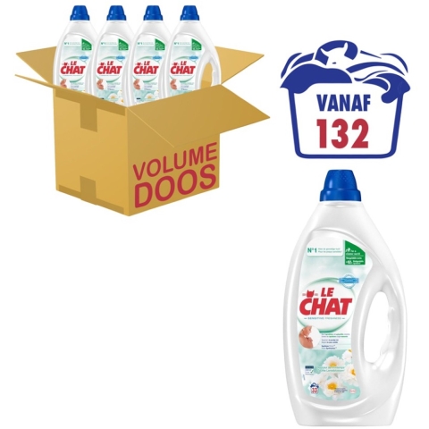 4x Le Chat Vloeibaar Wasmiddel Zachte Lentebloesem 33 wasbeurten 1,485 liter