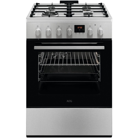 AEG CKB64415BM gasfornuis met gietijzer pannendragers