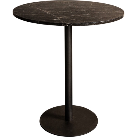 PTMD Plaza Bistrotable Round Brown Marble Taupe Base