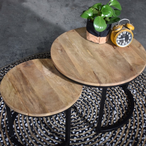 AnLi Style AnLi-Style Salontafels Balk Set of 2