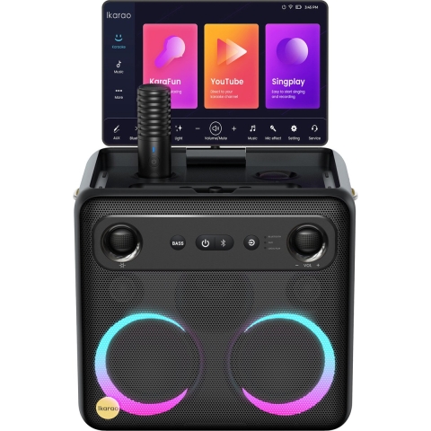 Ikarao Break X2 Karaokesysteem Touchscreen, Incl. microfoon