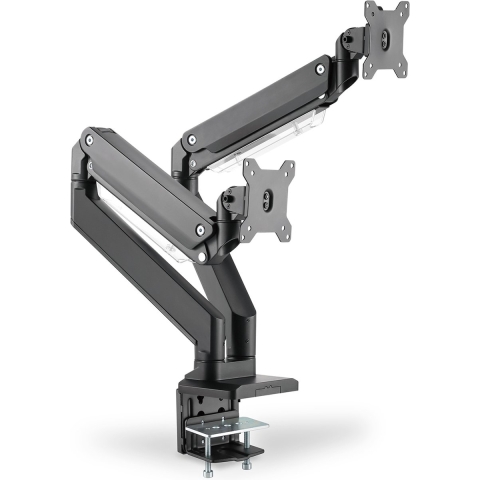 Digitus DA-90427 Monitorbeugel 2-voudig 38,1 cm (15) - 88,9 cm (35) Zwart Uittrekbaar, Draaibaar, In hoogte verstelbaar, Kantelbaar, Kantelbaar en roteerbaar,