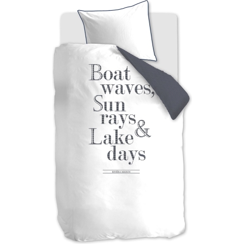 Riviera Maison - RM Lake Days navy 140x200|220 - Donkerblauw