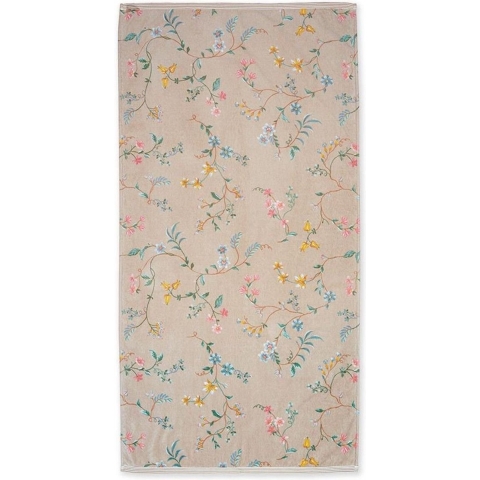 Pip Studio Les Fleurs - Douchelaken - 70x140 - Khaki