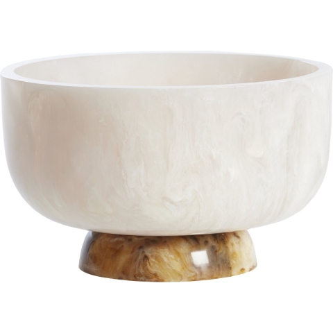 Light & Living Light&living Schaal Ø28x17 cm LEWOTOBI crème+bruin
