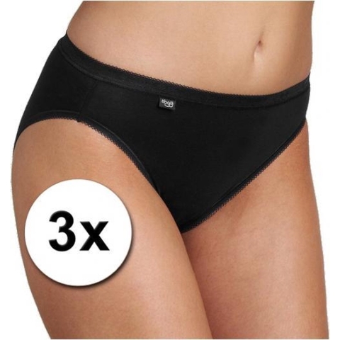3x Sloggi basic tai dames slip zwart -
