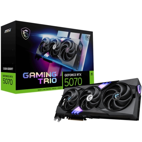 MSI Nvidia GeForce RTX 5070 Videokaart GeForce RTX 5070 12G GAMING TRIO OC 12 GB GDDR7-RAM PCIe x16 HDMI 2.1, DisplayPort 2.1
