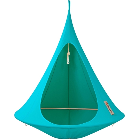 Cacoon Single Hangstoel - Turquoise