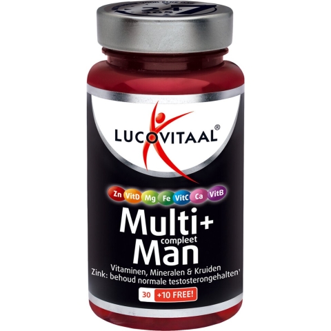 Gratis Verzending: 3x Lucovitaal Multi + Compleet Man 40 tabletten
