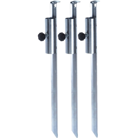 Set van 3x stuks parasolharingen metaal 49 cm -