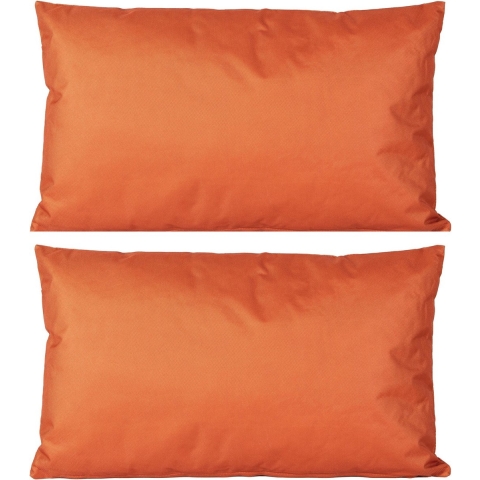 6x Bank/sier kussens voor binnen en buiten in de kleur oranje 30 x 50 cm -