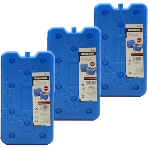 Set van 10x stuks koelelementen 14 x 2 x 25 cm blauw -