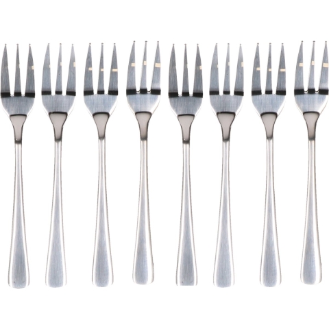 28x stuks RVS taartvorkjes/gebakvorkjes van 15 cm -