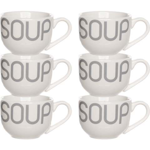 Kommetjes/schaaltjes voor dessert/ontbijt - 6x - Keramiek - D11 x 8 cm - wit -