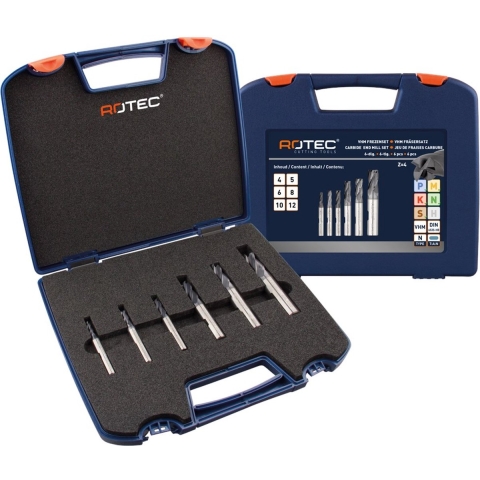 Rotec VHM frezenset &apos;634&apos;, 6-dlg, ø4-12 - 6349412